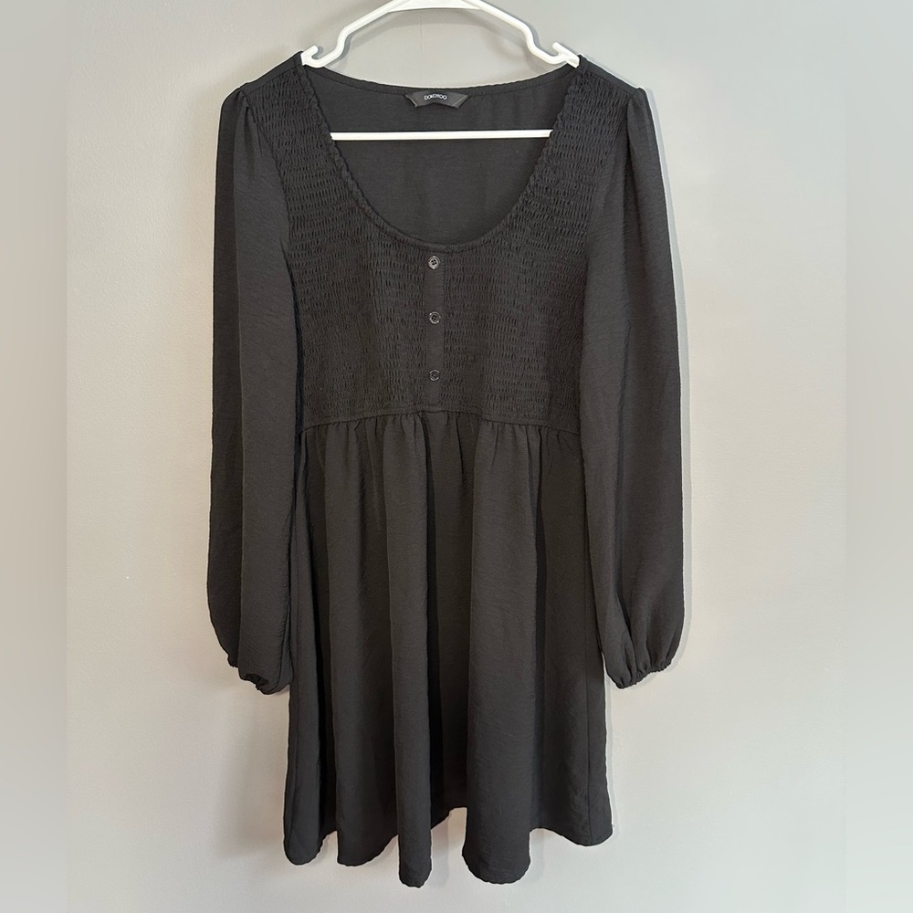 Elegant Black Long Sleeve Dress